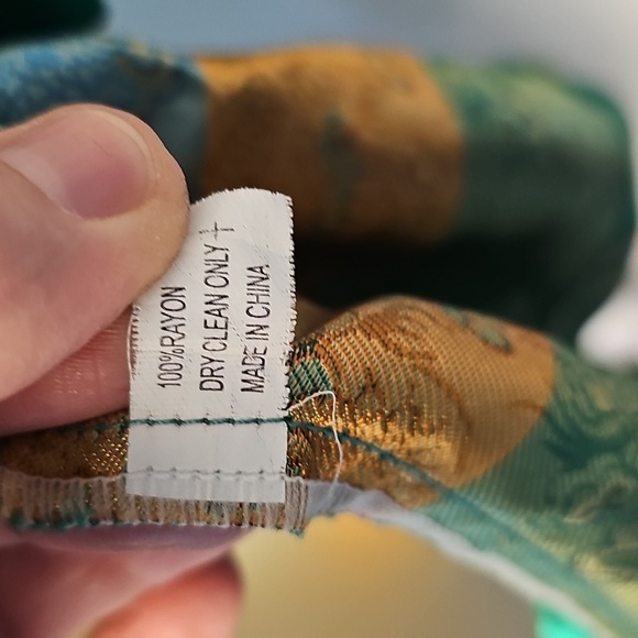 Emerald Green Kimono Robe Dragon Phoenix Embroidered Oriental Asian Style - Picture 6 of 6